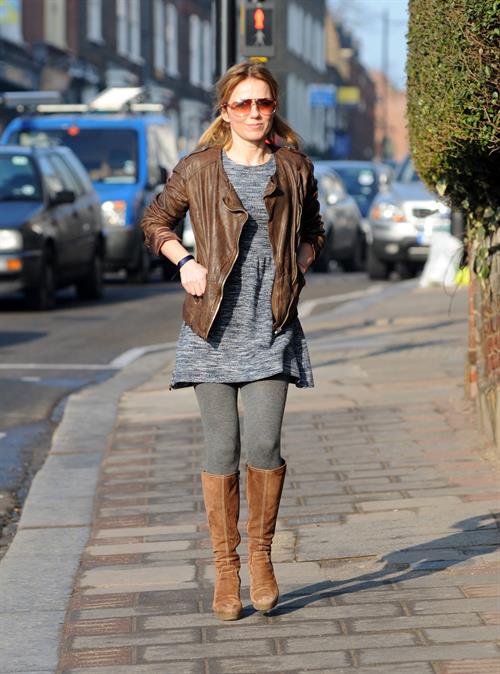 Geri Halliwell on scool run in London on March 5, 2013