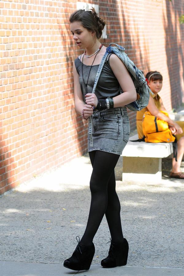Hailee Steinfeld filming 'Can A Song Save Your Life' 7/9/12 