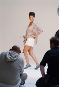 Halle Berry shooting a commercial for 5th Avenue Collection in LA on February 21, 2013