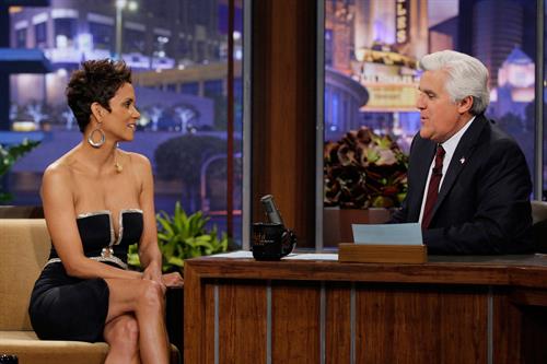 Halle Berry on The Tonight Sow with Jay Leno in Burbank on March 11, 2013