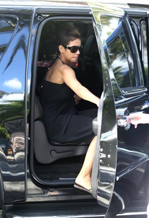 Halle Berry out for a stroll at South Beach Miami on February 2, 2013