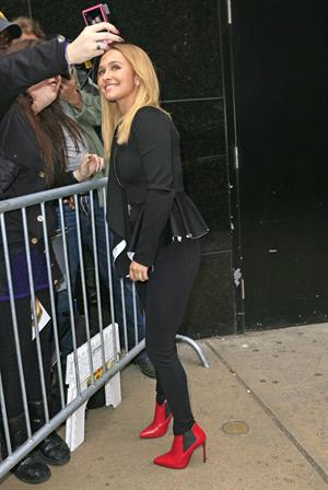 Hayden Panettiere at Good America in New York on October 9, 2013
