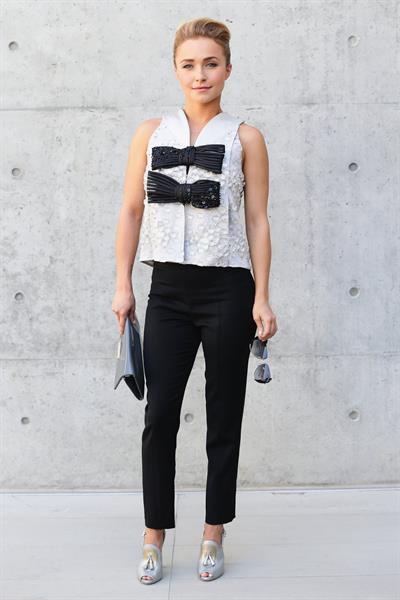 Hayden Panettiere Giorgio Armani show during Milan Menswear Fashion Week Spring Summer 2014 in Milan on June 25, 2013