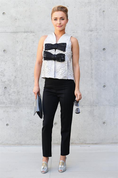 Hayden Panettiere Giorgio Armani show during Milan Menswear Fashion Week Spring Summer 2014 in Milan on June 25, 2013