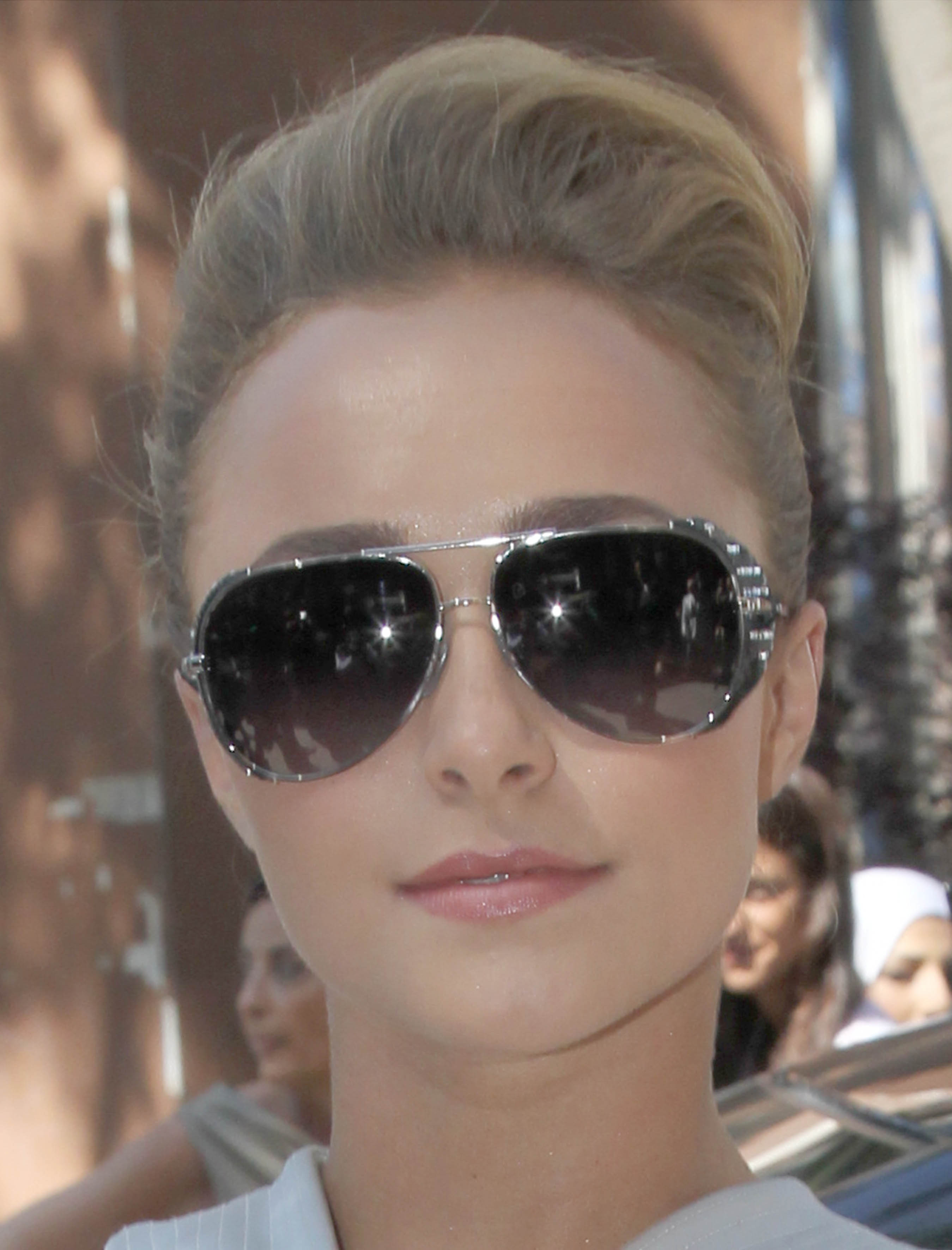 Hayden Panettiere arrives at the Giorgio Armani Fashion Show in Milan on June 25, 2013