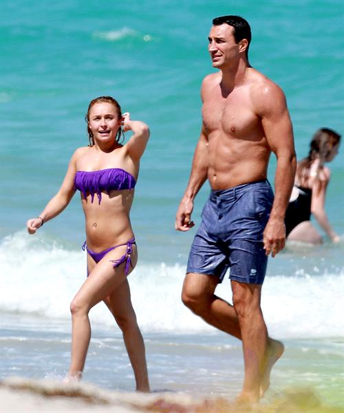 Hayden Panettiere on the beach in Hollywood, Florida 3/30/13 