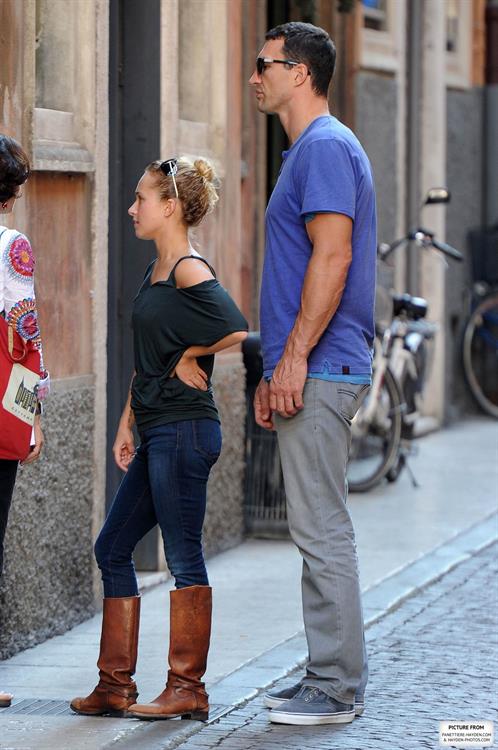 Hayden Panettiere & Wladimir Klitschko checking out the sights in Verona, Italy on June 6, 2013