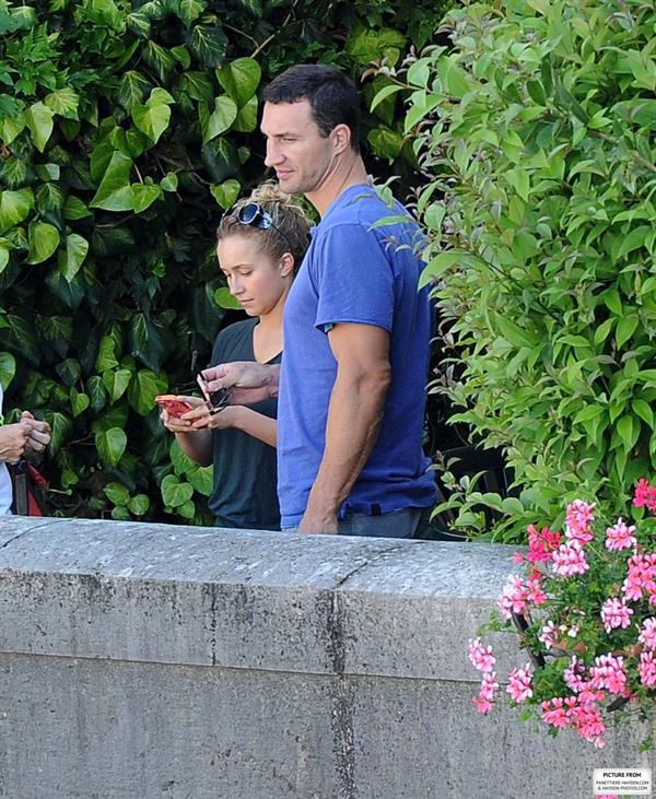 Hayden Panettiere & Wladimir Klitschko checking out the sights in Verona, Italy on June 6, 2013