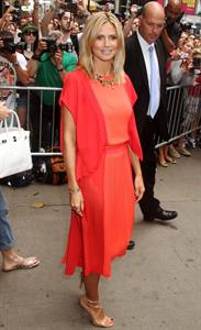 Heidi Klum - Interview for 'Good Morning America' Times Square New York on September 4, 2012