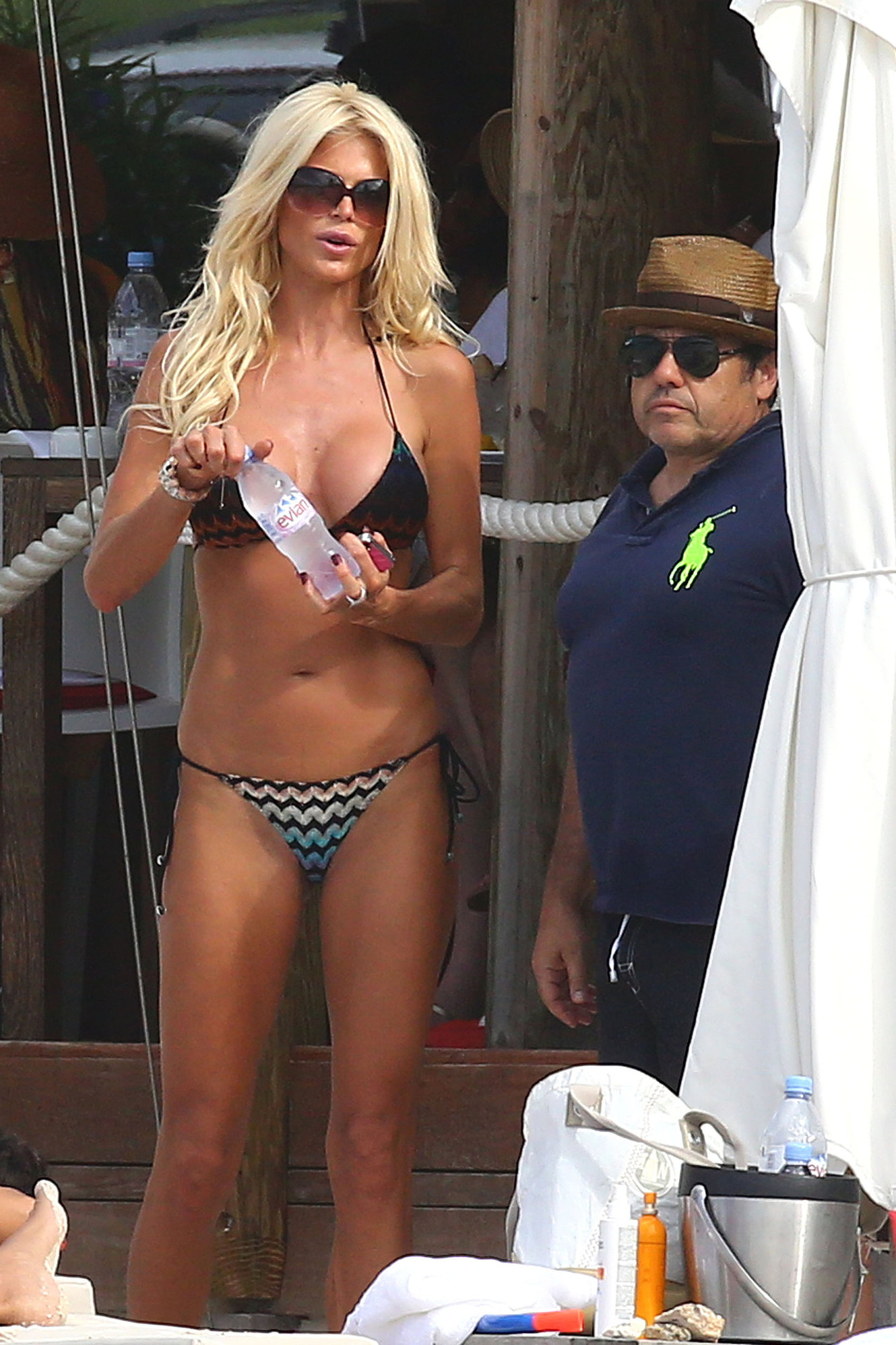 Victoria Silvstedt in a bikini on the beach in St. Barts 1/5/13
