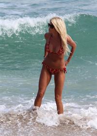 Victoria Silvstedt Spends the day on the beach in bikini in Miami on November 16, 2012
