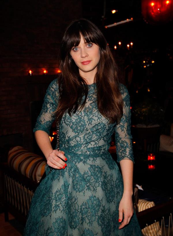 Zooey Deschanel Celebrates Glamour Cover Girl in West Hollywood January 28, 2013