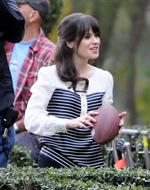 Zooey Deschanel  New Girl  set candids in LA 1/23/13  