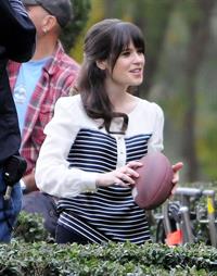 Zooey Deschanel  New Girl  set candids in LA 1/23/13  