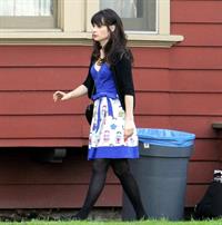 Zooey Deschanel on the set of 'New Girl in Los Angeles December 4, 2012 