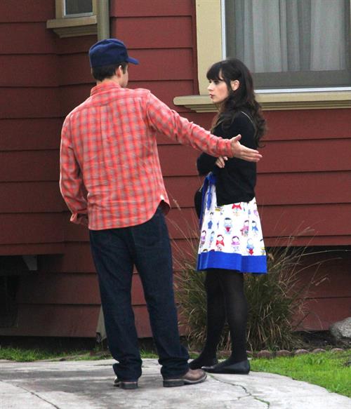 Zooey Deschanel Pictures Zooey Deschanel on the set of 'New Girl in Los Angeles December 4, 2012