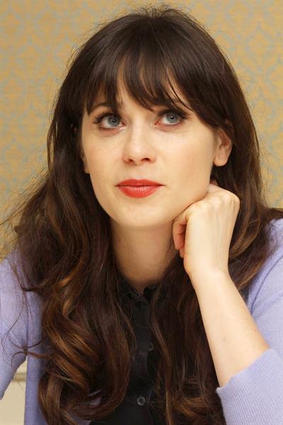 Zooey Deschanel New Girl press con portraits by Vera Anderson 10/10/12