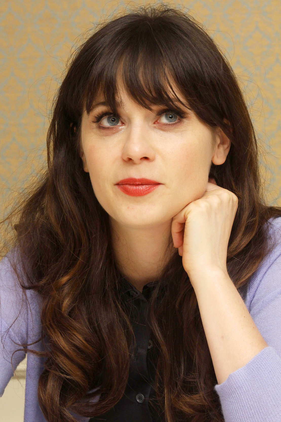 Zooey Deschanel New Girl press con portraits by Vera Anderson 10/10/12