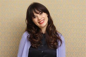 Zooey Deschanel New Girl press con portraits by Vera Anderson 10/10/12