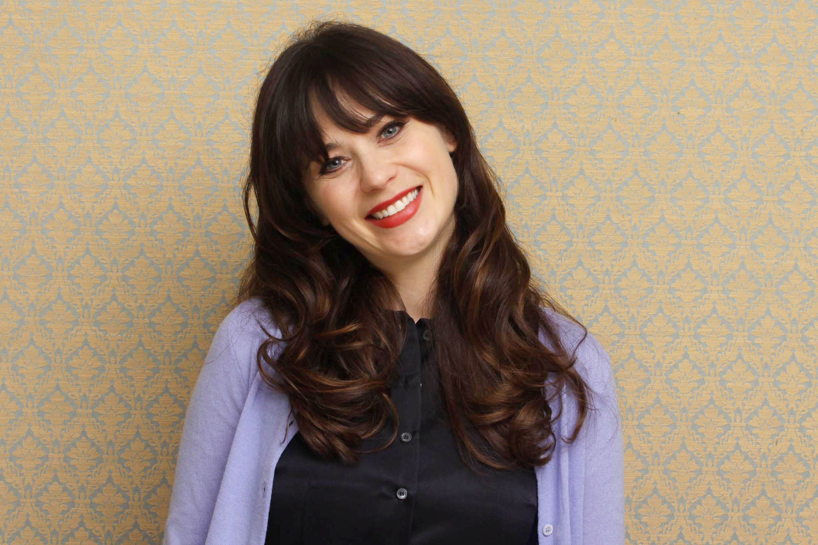 Zooey Deschanel New Girl press con portraits by Vera Anderson 10/10/12