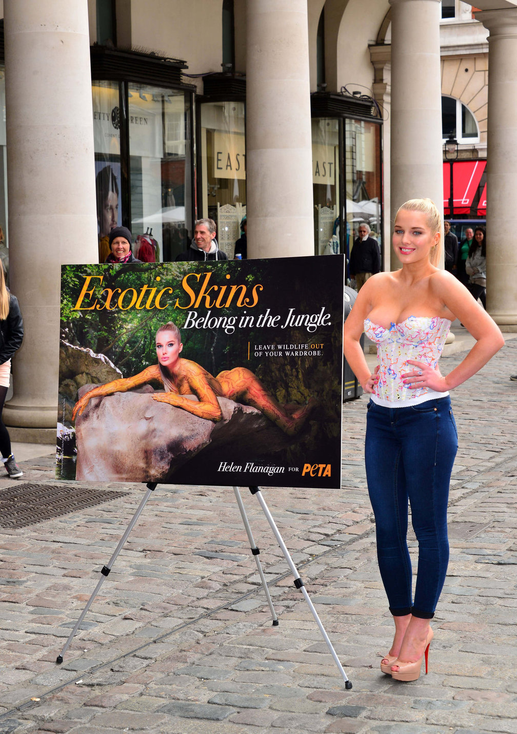 Helen Flanagan Pictures Helen Flanagan - Launches PETA's campaign to raise awareness of the use of eotic animal skins in London (23.05.2013)