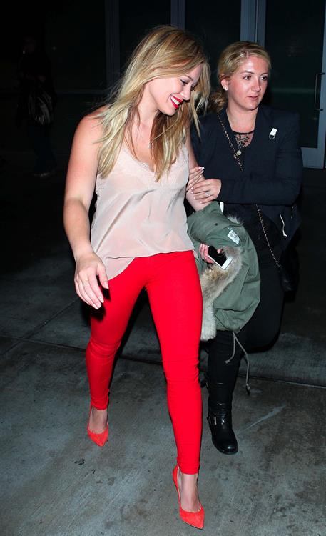 Hilary Duff – Pink concert at the Staples Center 10/12/13  