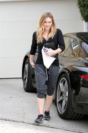 Hilary Duff - visits a friend in West Hollywood 11/7/13