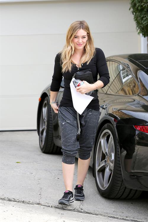 Hilary Duff - visits a friend in West Hollywood 11/7/13
