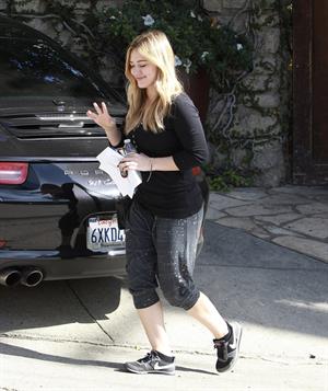 Hilary Duff - visits a friend in West Hollywood 11/7/13
