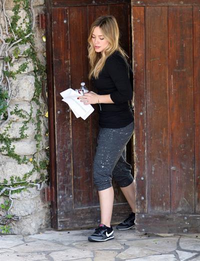 Hilary Duff - visits a friend in West Hollywood 11/7/13