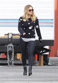Hilary Duff - Spotted on the set for Raising Hope in Chatsworth on January 29, 2013