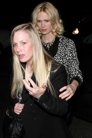 January Jones 33rd birthday at Fogo de Chao in Los Angeles on January 5, 2012