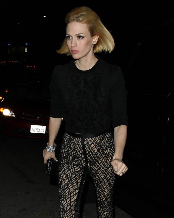 January Jones Enjoys a night out in Los Angeles on February 24, 2013