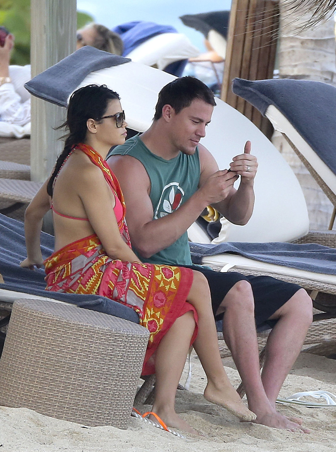Jenna Dewan-Tatum - at the beach in St Barts 12/31/12  