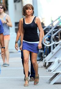 Jennifer Aniston - In a wig on the the set of Squirrels to the Nuts in New York City (19.07.2013) 
