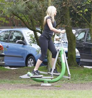 Jennifer Ellison working out in Liverpool April 14, 2011 