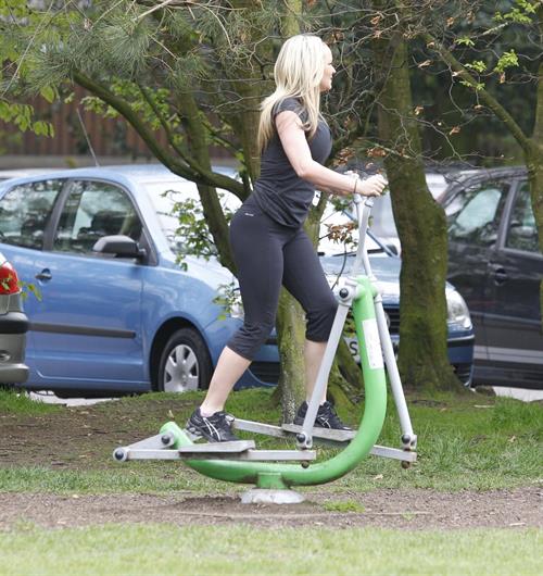Jennifer Ellison working out in Liverpool April 14, 2011 