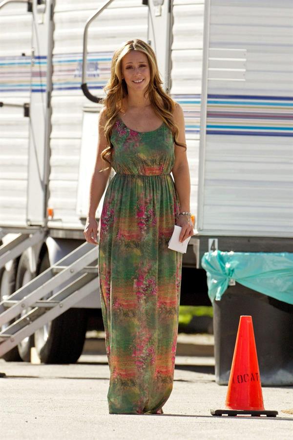 Jennifer Love Hewitt on the set of The Client List in Sherman Oaks February 1, 2013 