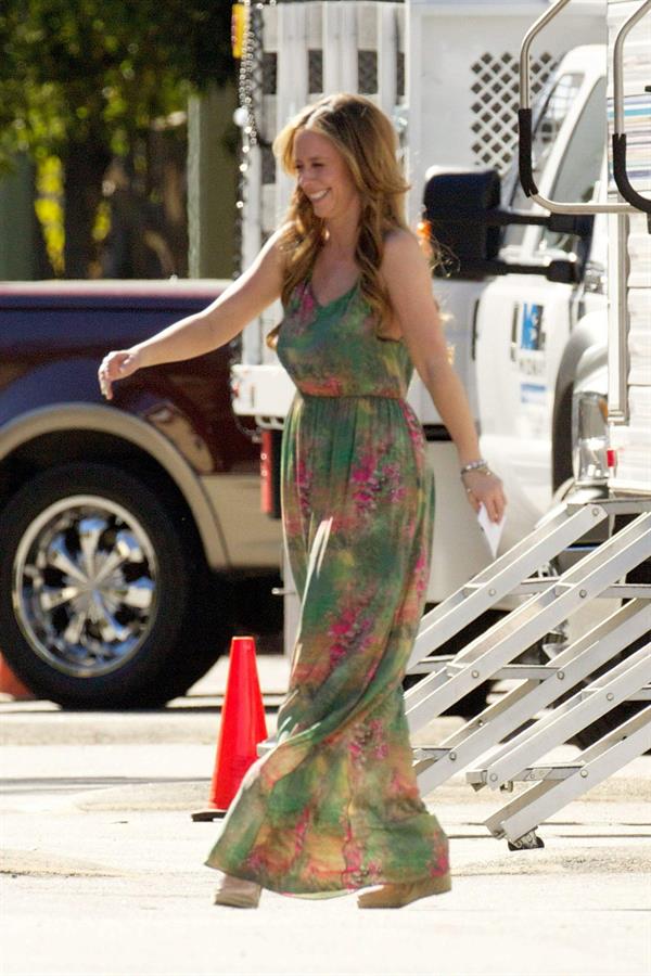 Jennifer Love Hewitt on the set of The Client List in Sherman Oaks February 1, 2013 