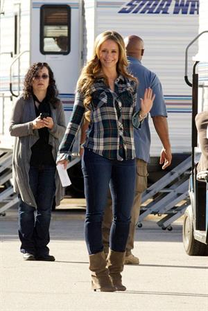 Jennifer Love Hewitt on the set of The Client List in Sherman Oaks February 1, 2013 