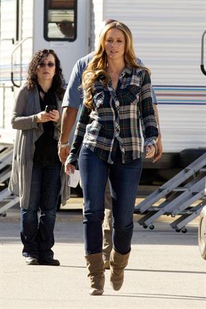 Jennifer Love Hewitt on the set of The Client List in Sherman Oaks February 1, 2013 
