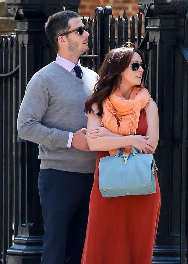 Jennifer Love Hewitt and Brian Hallisy attended a wedding together for one of Jen's friends April 27, 2013 