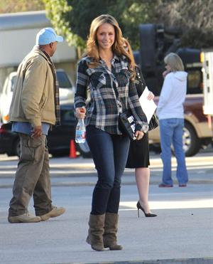 Jennifer Love Hewitt on the set of The Client List in Sherman Oaks February 1, 2013 
