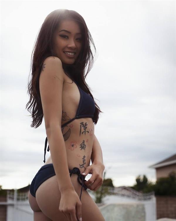 Elizabeth Tran in a bikini