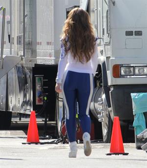 Jennifer Love Hewitt On the set of The Client List in Los Angeles January 4, 2013 