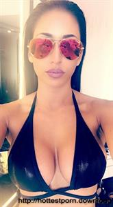 Anonymous in a bikini taking a selfie