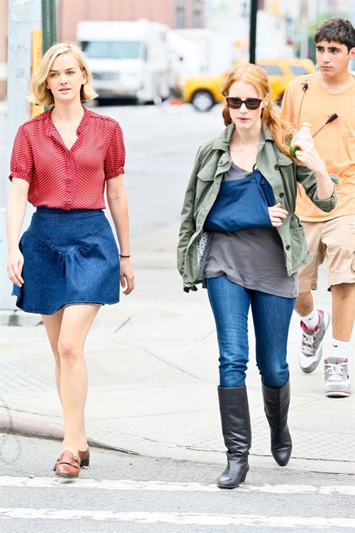 Jessica Chastain Pictures Jessica Chastain - The set of The Disappearance of Eleanor Rigby in New York City (13 Jul 2012)