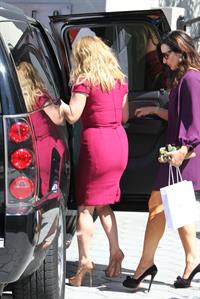 Jessica Simpson leaving a restaurant in Hollywood