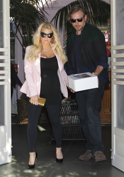 Jessica Simpson at The Ivy in Beverly Hills 2/14/13 