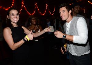 Jessica Stroup 90210 Celebrates 100th Episode At Pink Taco Sunset Strip in LA (Sep 28, 2012) 